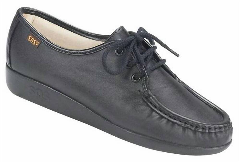 NEW SAS women's siesta lace up loafer - wide in black